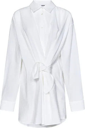 Msgm Kleedjes, Dames, Wit, M, Witte Jurken met Moderne Stijl