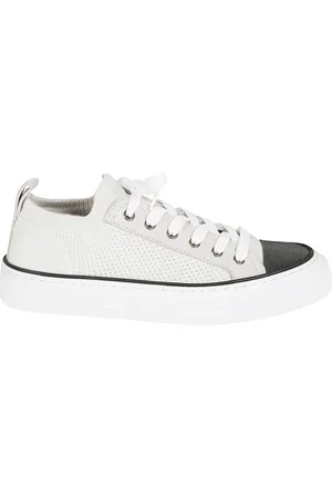 Brunello Cucinelli Schoenen, Dames, Wit, 37 EU, Leer, Stijlvolle Sneakers Scarpe