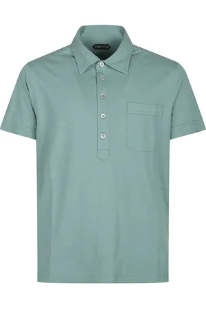 Tom Ford Tops, Heren, Groen, L, Casual Polo Shirt