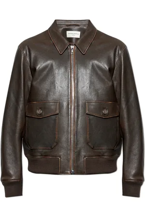 OFFICINE GENERALE Jassen, Heren, Bruin, M, Leer, Leren jas