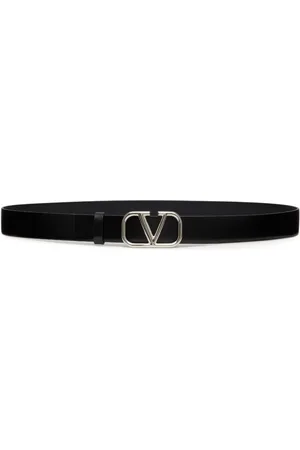 VALENTINO GARAVANI Accessoires, Heren, Zwart, 105 CM, Leer, Zwarte Riemen voor Heren Aw 24
