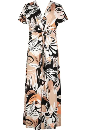 Betty Barclay Kleedjes, Dames, Veelkleurig, 3Xl, Gerimpelde Midi Jurk voor Stad en Reizen