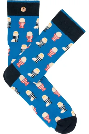 Cabaia Ondergoed, unisex, Blauw, ONE Size, Katoen, Blauwe Patroon Sokken - Onafscheidelijk