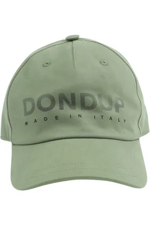 Dondup Accessoires, Heren, Groen, ONE Size, Katoen, Groene Baseballpet met Logoprint