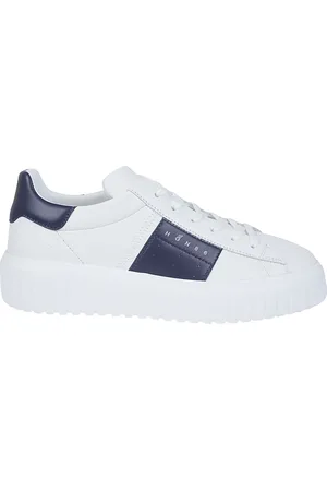 Hogan Schoenen, Heren, Wit, 44 EU, Leer, Gestreept leren sneakers