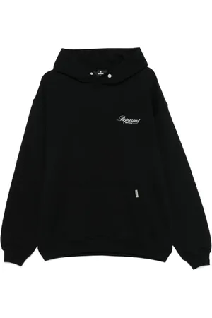 Represent Sweatshirts & Hoodies, Heren, Zwart, L, Katoen, Zwarte Script Hoodie Heren Sweatshirt