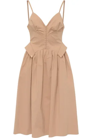 Elisabetta Franchi Kleedjes, Dames, Bruin, M, Kameel Jurk Ab 75252E2-470