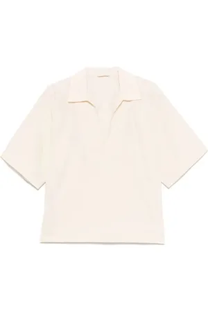 BARENA Blouses & Shirts, Dames, , L, Katoen, Witte Katoenen Top met Regular Fit