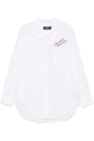 Dsquared2 Blouses & Shirts, Dames, Wit, 3Xs, Witte Overhemd met Zak