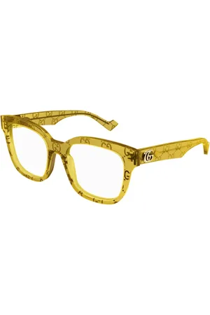 Gucci Accessoires, unisex, Geel, ONE Size, Stijlvolle zonnebril voor modieuze uitstraling