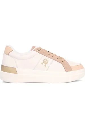 Tommy Hilfiger Schoenen, Dames, Veelkleurig, 36 EU, Luxe Leren Sportieve Sneakers