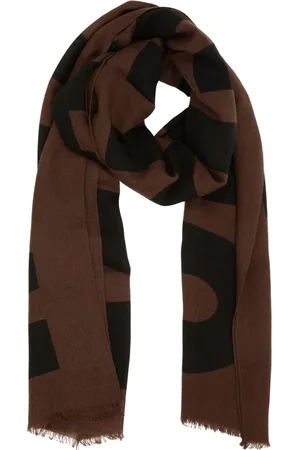 Moschino Accessoires, Heren, Bruin, ONE Size, Wol, Wollen Sjaal, Blijf warm en stijlvol deze winter