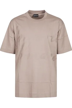 Emporio Armani Tops, Heren, Bruin, L, Katoen, Casual Katoenen T-shirt