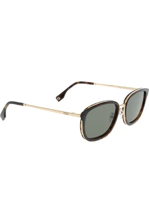 Fendi Accessoires, unisex, Geel, ONE Size, Stijlvolle zonnebril met uniek ontwerp