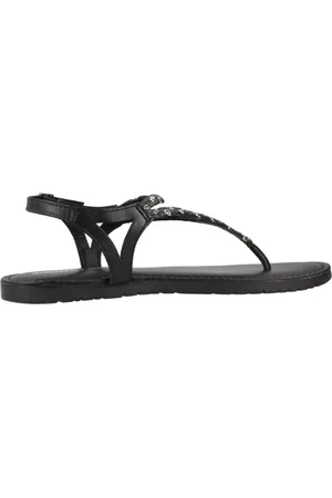 Gioseppo Schoenen, Dames, Zwart, 41 EU, Stijlvolle platte sandalen voor vrouwen
