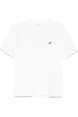 Autry Tops, Dames, Wit, L, Witte Basic Tee Shirt
