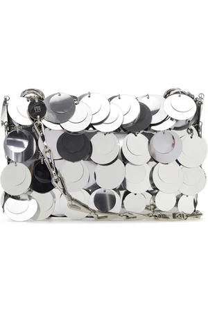 Paco rabanne Tassen, Dames, Grijs, ONE Size, Pailletten, Paillet Crossbody Tas