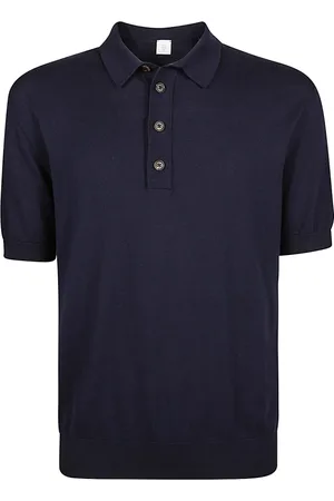 ELEVENTY Tops, Heren, Blauw, 2Xl, Katoen, Katoen Kasjmier Polo Shirt