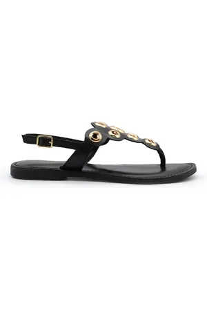 Gioseppo Schoenen, Dames, Zwart, 36 EU, Leer, Zwarte leren studsandalen