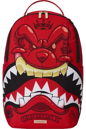 Sprayground Tassen, Heren, Rood, ONE Size, Grote Mean Shark Bite Rugzak