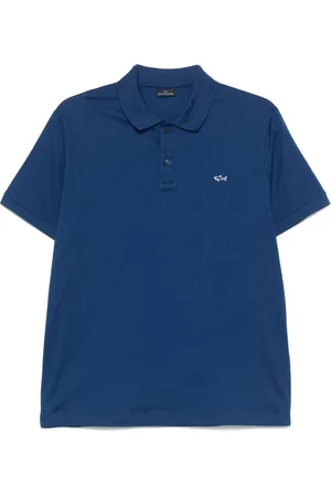 Paul & Shark Tops, Heren, Blauw, 4Xl, Katoen, Klassieke katoenen poloshirt gemaakt in Italië