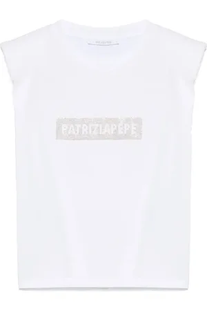 Patrizia Pepe Tops, Dames, Wit, L, Witte Tee