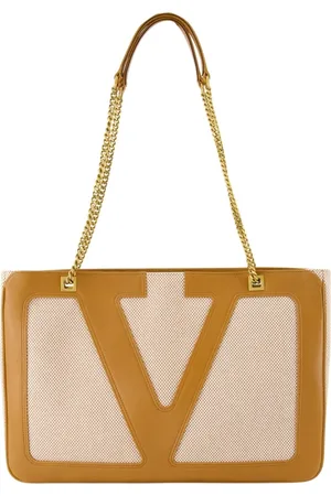 VALENTINO GARAVANI Tassen, Dames, Bruin, ONE Size, Katoen, Viva Superstar Shopper