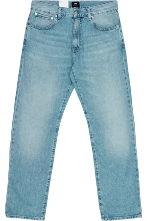 Edwin Jeans, Heren, Blauw, W34, Katoen, Platinum Cotton Straight Leg Jeans
