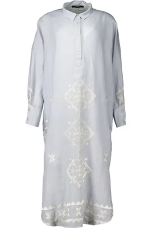 Greek Archaic Kori Kleedjes, Dames, Blauw, S, Lichtblauwe Jurk