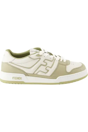 Fendi Schoenen, Heren, , 45 EU, Leer, Olijfgroene Match Sneakers Lente-Zomer 2025