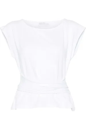 Patrizia Pepe Tops, Dames, Wit, XS, Wit Optisch T-shirt