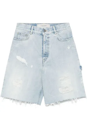 Golden Goose Korte broeken, Dames, Blauw, W26, Heldere Blauwe Shorts Stijlvolle Mode
