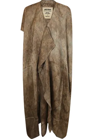 UMA WANG Kleedjes, Dames, Bruin, M, Elegante Zwarte Jurk voor Vrouwen