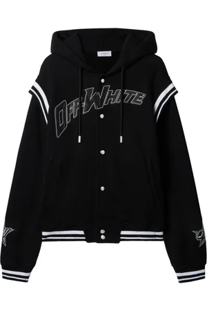 OFF-WHITE Sweatshirts & Hoodies, Heren, Zwart, L, Zwarte hoodie met zakken