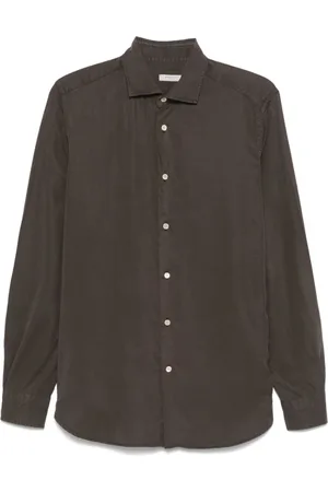 Boglioli Overhemden, Heren, Bruin, 3Xl, Klassieke Bruine Overhemd Lange Mouwen