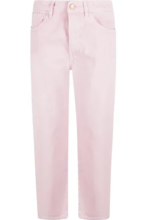 3x1 Jeans, Dames, Roze, W30, Katoen, Roze Katoenen Jeans Made in Italy