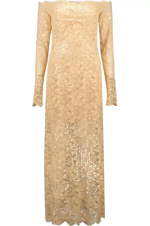 Paco rabanne Kleedjes, Dames, , S, Kanten Maxi Jurk Herfst-Winter Collectie
