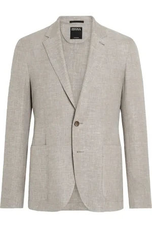 Ermenegildo Zegna Jassen, Heren, , XL, Wol, Luxe Linnen Wol Zijden Jas
