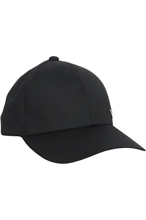 Emporio Armani Accessoires, Heren, Zwart, ONE Size, Katoen, Katoenen Baseballpet met Logo