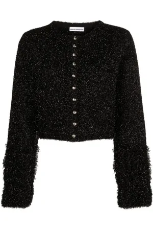 Paco rabanne Truien, Dames, Zwart, S, Zwarte Cardigan voor Vrouwen