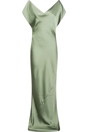 Norma Kamali Kleedjes, Dames, Groen, M, Polyester, Groene Polyester Jurk Gemaakt in China