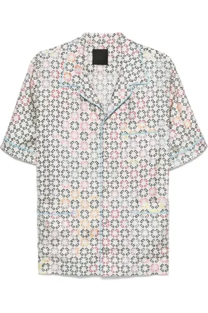 Givenchy Overhemden, Heren, Veelkleurig, XL, Multikleur overhemd met korte mouwen
