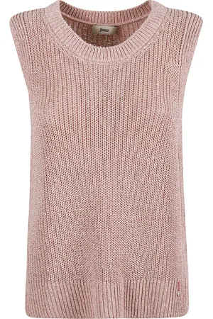 HERNO Truien, Dames, Roze, S, Katoen, Roze Sweaters met Polyester en Katoen