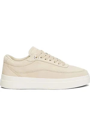 Tommy Hilfiger Schoenen, Dames, , 40 EU, Leer, Nubuck Court Sneaker met Rubberen Zool