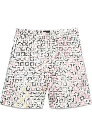 Givenchy Korte broeken, Heren, Veelkleurig, L, Kleurrijke elastische taille shorts