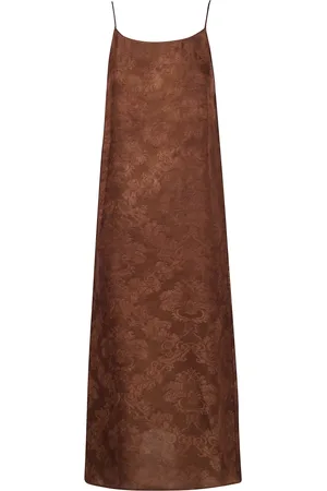 UMA WANG Kleedjes, Dames, Bruin, S, Elegante Anaya Jurk voor Vrouwen