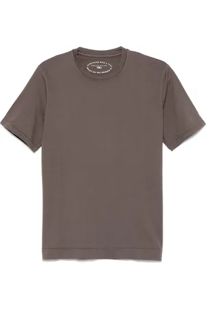 FEDELI Tops, Heren, Bruin, 2Xl, Katoen, Katoenen T-shirt Made in Italy