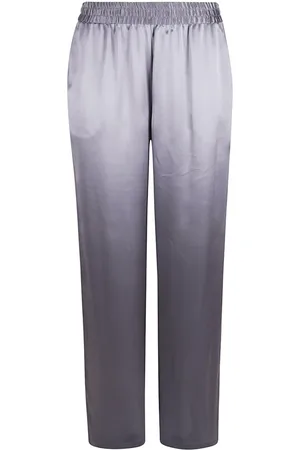 ELEVENTY Broeken, Dames, Zwart, S, Zijden Broek Made in Italy