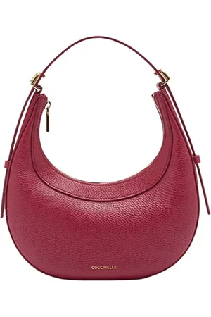 Coccinelle Tassen, Dames, Paars, ONE Size, Leer, Gestructureerde leren Mini Tas Sangria