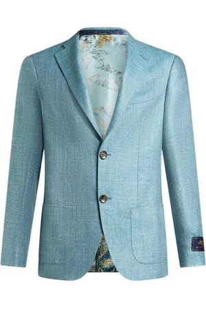 Etro Jassen, Heren, Blauw, L, Turquoise Stijlvolle Jassen